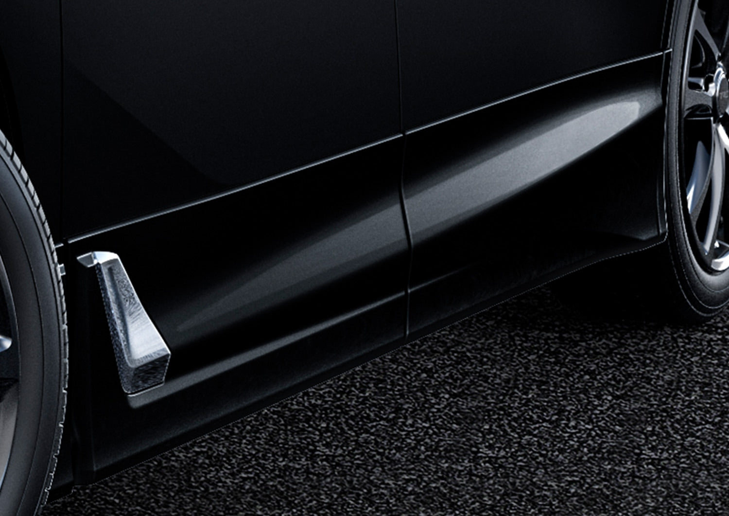 TRD SIDE SKIRTS BURNING BLACK (222)  For VELLFIRE 3# STD  MS344-58005-C2