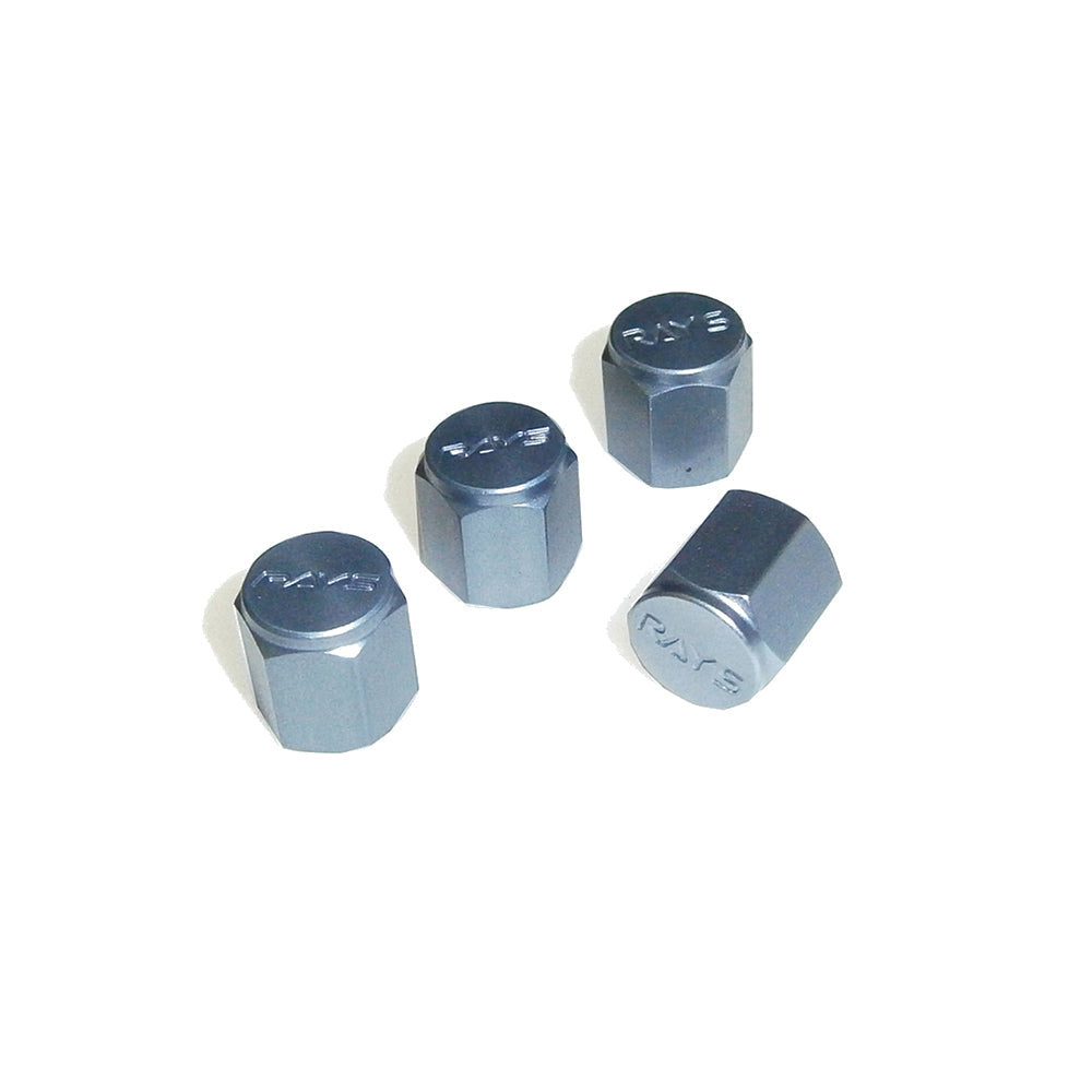RAYS ALUMINUM VALVE CAP 4PC SET BLACK 74150000401BK