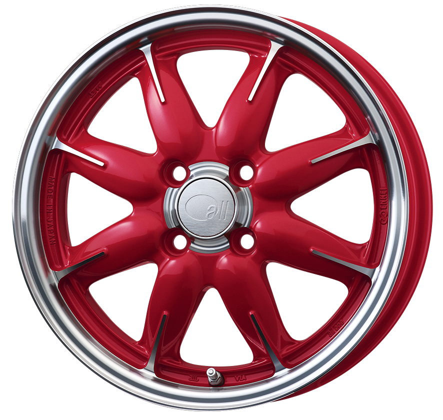 ENKEI ALL ALL ONE 15X5J 100X4 45 MACHINING CANDY RED ENKEI-01662