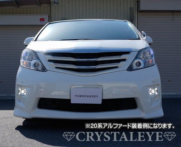 CRYSTAL EYE LED FOG LAMPS AND HIGH-BRIGHTNESS LED DAYTIME RUNNING LIGHTS FOR TOYOTA VELLFIRE 20 ALPHARD 20 ZENKI E023FG