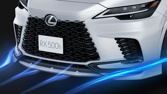 TRD FRONT SPOILER BLACK EDITION FOR LEXUS RX500H RX350 2022- FSPORT MS341-48018