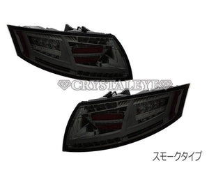 CRYSTAL EYE 8S STYLE FIBER LED TAIL LAMP, SMOKED TYPE FOR AUDI AUDI TT COUPE 8J TTS ROADSTER RS S177SM