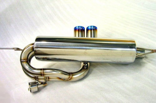 KREISSIEG CAT-BACK F1 SOUND VALVETRONIC EXHAUST SYSTEM STAINLESS STEEL BILLET FLOATING CURL TAIL SANDBLASTED KSG LOGO MARK FOR LOTUS EXIGE LTEX-04-STAINLESSBILLET