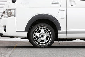 JAOS FENDER GARNISH TYPE-X PAINTED MATTE BLACK FOR TOYOTA HIACE 200 B135201MB