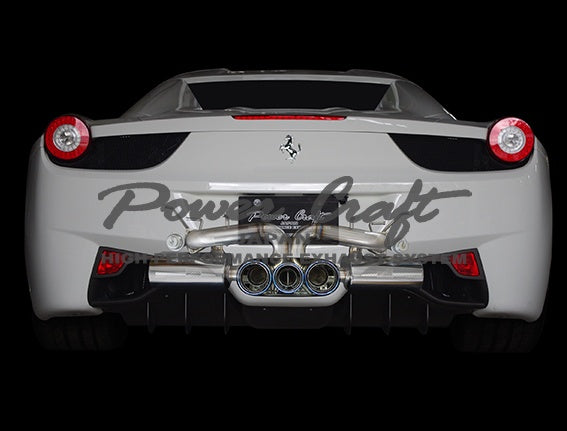 POWER CRAFT HYBRID EXHAUST MUFFLER SYSTEM W. CATALYZER FOR FERRARI 458 ITALIA P-FE450101-SE
