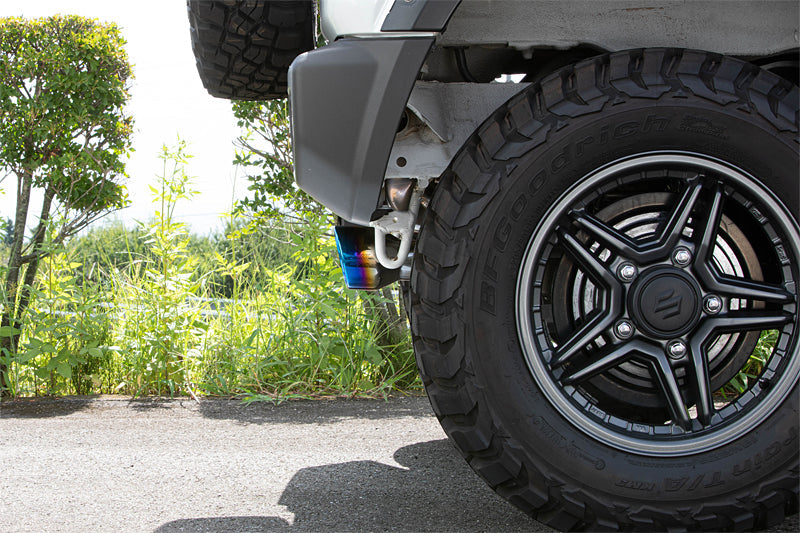 JAOS BATTLEZ MUFFLER ZSTC TITANIUM COLOR TAIL FOR NORMAL BUMPER FOR SUZUKI JIMNY JB64 B702513CTC