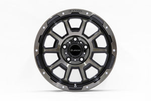 JAOS ADAMASBL5 17X7.5J 44 5H127 SMOKE POLISH BLACK WHEEL FOR JEEP WRANGLER JK B900E775SPB