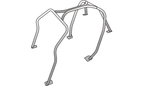 OKUYAMA ROLL CAGE STEEL DASHBOARD ESCAPE 6P For HONDA BEAT PP1 709-232-0