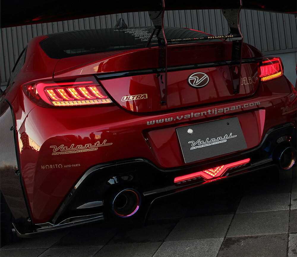 VALENTI JEWEL LED BACK FOG LAMP LIGHT SMOKE RED CHROME FOR TOYOTA GR8 ZN8 SUBARU BRZ ZD8 BFT86GRZ-SR-1
