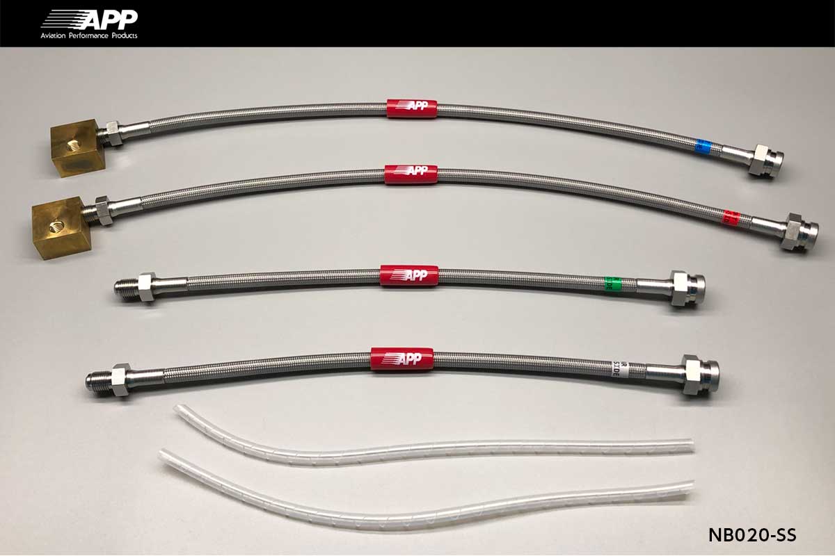 APP BRAKE LINE SYSTEM STAINLESS FITTING FOR NISSAN SKYLINE (SKYLINE) HNR32 NB020-SS