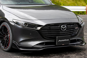 AUTOEXE FRONT UNDER SPOILER PIANO BLACK AND MATTE BLACK FOR MAZDA MAZDA3 BP SERIES FASTBACK BPA1V4900
