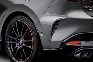 AUTOEXE REAR SIDE COWL MACHINE GRAY PREMIUM METALLIC PAINTED FOR MAZDA MAZDA3 BP SERIES FASTBACK BPA1V30602M