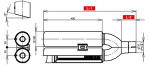 REINHARD CANNONBALL UNIVERSAL MUFFLER 02 DUAL WITH INNER SILENCER STAINLESS EXHAUST 02SRI