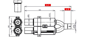 REINHARD CANNONBALL UNIVERSAL MUFFLER 03 DOUBLE TITANIUM WITH INNER SILENCER EXHAUST 03SRITI
