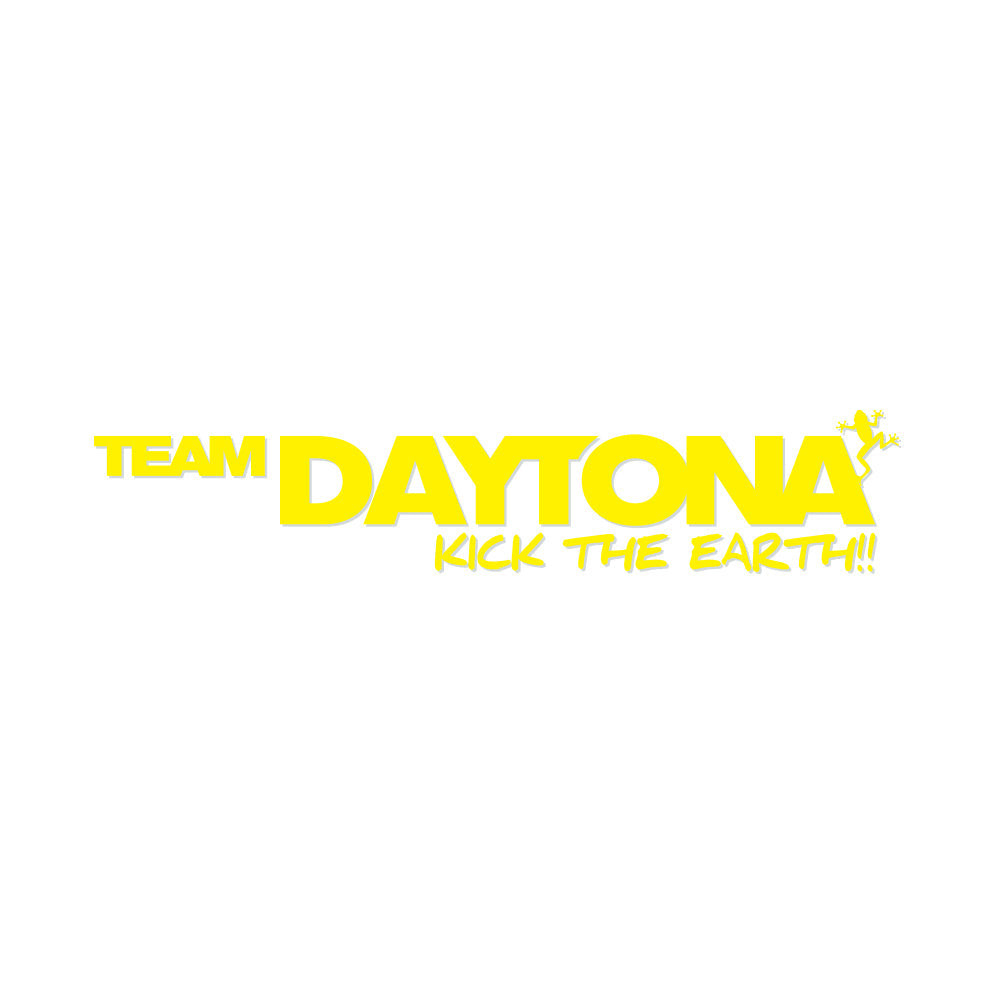 RAYS NO.31 TEAM DAYTONA KICK THE EARTH STICKER 250MM YELLOW FOR  740402100000YL