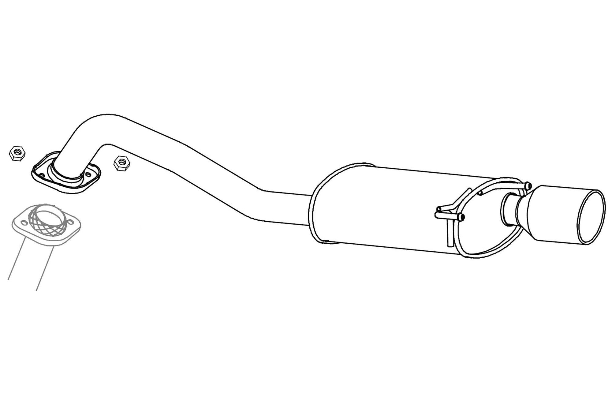 FUJITSUBO AUTHORIZE S Exhaust For GE8 fit RS 1.5 2WD minor after 350-51531