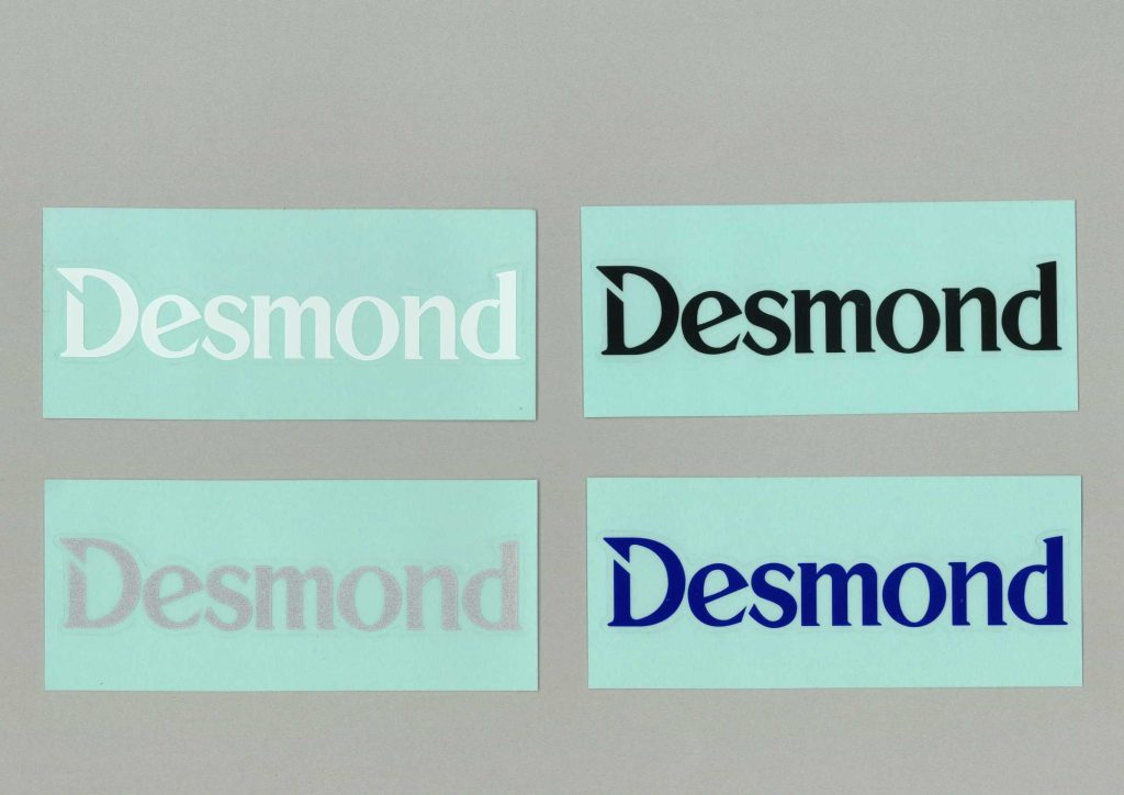 DESMOND GENERAL PURPOSE STICKER "DESMOND" SILVER DESMOND-00075