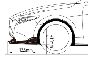 AUTOEXE FRONT UNDER SPOILER PIANO BLACK AND MATTE BLACK FOR MAZDA MAZDA3 BP SERIES FASTBACK BPA1V4900