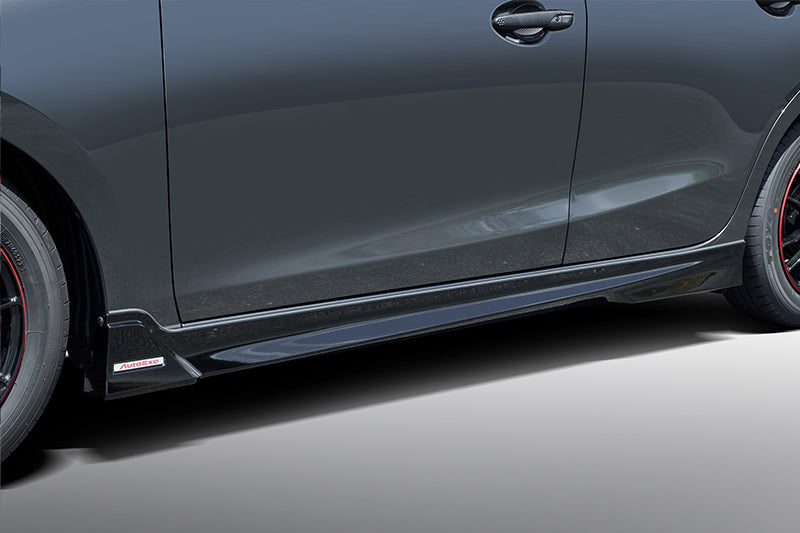 AUTOEXE SIDE UNDER SPOILER PIANO BLACK PAINTED FOR MAZDA MAZDA2 DEMIO DJ SERIES DJA1V4910