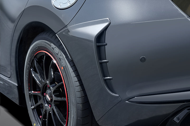 AUTOEXE REAR SIDE COWL MACHINE GRAY PREMIUM METALLIC PAINTED FOR MAZDA MAZDA2 DEMIO DJ SERIES DJA1V30602M