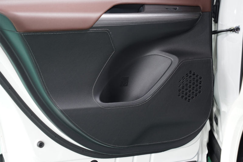 TOMS DOOR KICK PROTECTOR GRAY STITCH FOR TOYOTA HARRIER MXUA80 85 08471-TAU80