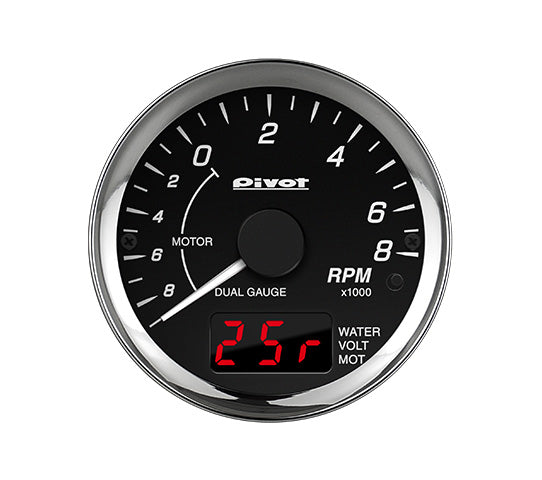 PIVOT DUAL GAUGE PRO 60MM WH/BL FOR TOYOTA AURIS ZWE186H 2ZR-FXE DPT-H