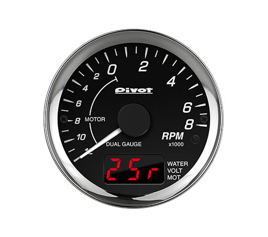 PIVOT DUAL GAUGE PRO 60MM WH/BL FOR TOYOTA C-HR ZYX10 2ZR-FXE DPT-HT