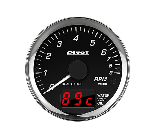 PIVOT DUAL GAUGE PRO 60MM TACHO WH/BL FOR MAZDA AXELA SPORTS BKEP LF DPT