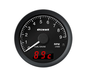 PIVOT DUAL GAUGE RS TACHOMETER WHITE LIGHTING OBD FOR HONDA CIVIC FK7 L15C DRX-T