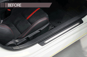 AXIS-PARTS DOOR SILL KICK GUARD GUARD RED STITCHING CARBON LEATHER FOR TOYOTA GR86 ZN8 SUBZRU BRZ ZD8 DSG-8B2-013RC