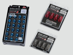 RAYS DURA SERIES DURALUMIN LOCK & NUT SET L37 STRAIGHT TYPE 4 NUTS PACK BLUE M12X1.5 FOR  7402-BLUE-M12-1-5-4