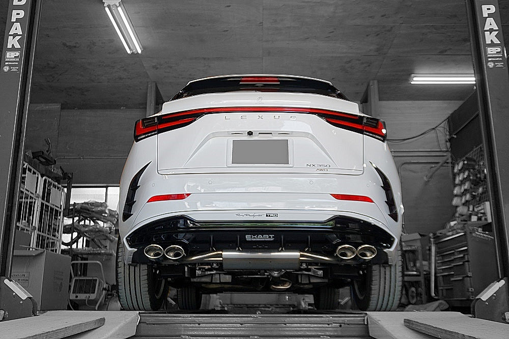 EXART ONE MUFFLER SPORTS SOUND STAINLESS STEEL OVAL TAILPIPE (110MM X 70MM 4 PIECES) EXHAUST EXHAUST FOR LEXUS NX350 5BA-TAZA25 T24A EA02-LX113-S