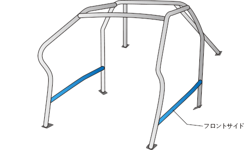OKUYAMA ROLL CAGE DASHBOARD ESCAPE STEEL 8P FOR SOFT TOP For MAZDA ROADSTER NCEC 755-416-2