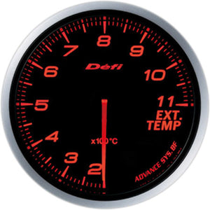 DEFI ADVANCE BF EXHAUST TEMPERATURE GAUGE AMBER RED FOR  DF10602