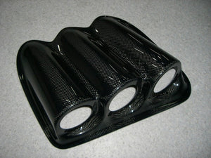 YR ADVANCE TRIPLE CARBON METER HOOD 60 MATT BLACK FOR MITSUBISHI LANCER EVOLUTION X CZ4A YR-ADVANCE-00003