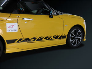 D-SPORT SIDE DECAL BLACK FOR DAIHATSU COPEN L880K 99905-A081-BK
