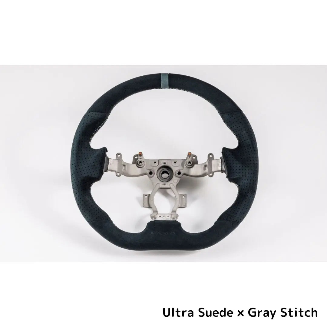 DAMD SPORTS STEERING WHEEL ULTRA SUEDE GRAY STITCH FOR NISSAN GT-R R35 SS357-GTR-SUEDE-GRAY-STITCH