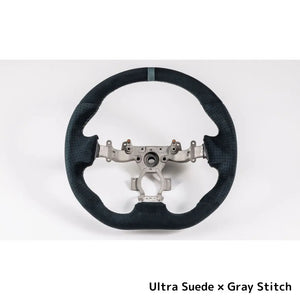 DAMD SPORTS STEERING WHEEL ULTRA SUEDE GRAY STITCH FOR NISSAN GT-R R35 SS357-GTR-SUEDE-GRAY-STITCH