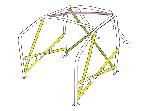 OKUYAMA ROLL CAGE WELDING 2per For MAZDA DEMIO DE5FS 785-421-5
