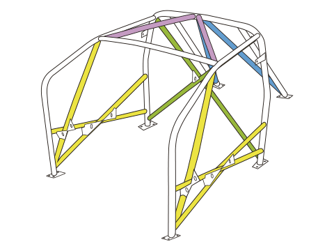 OKUYAMA ROLL CAGE WELDING 2per For MAZDA DEMIO DE5FS 785-421-3