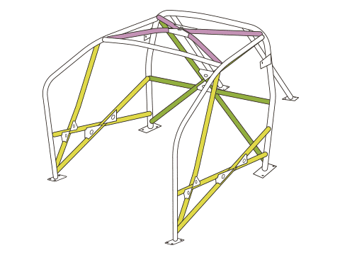 OKUYAMA ROLL CAGE WELDING 2per For SUZUKI SWIFT ZC33S 785-613-3