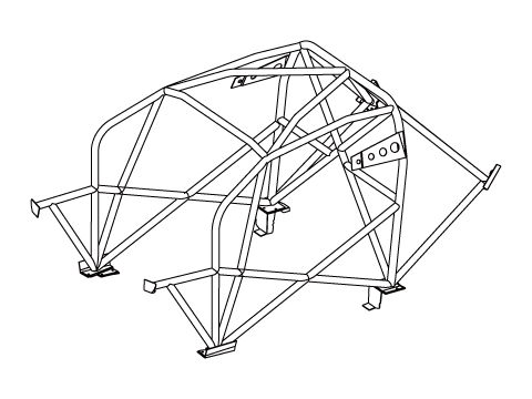 OKUYAMA ITEM J WELDING ROLL CAGE For TOYOTA YARIS MXPA10 785-061-3