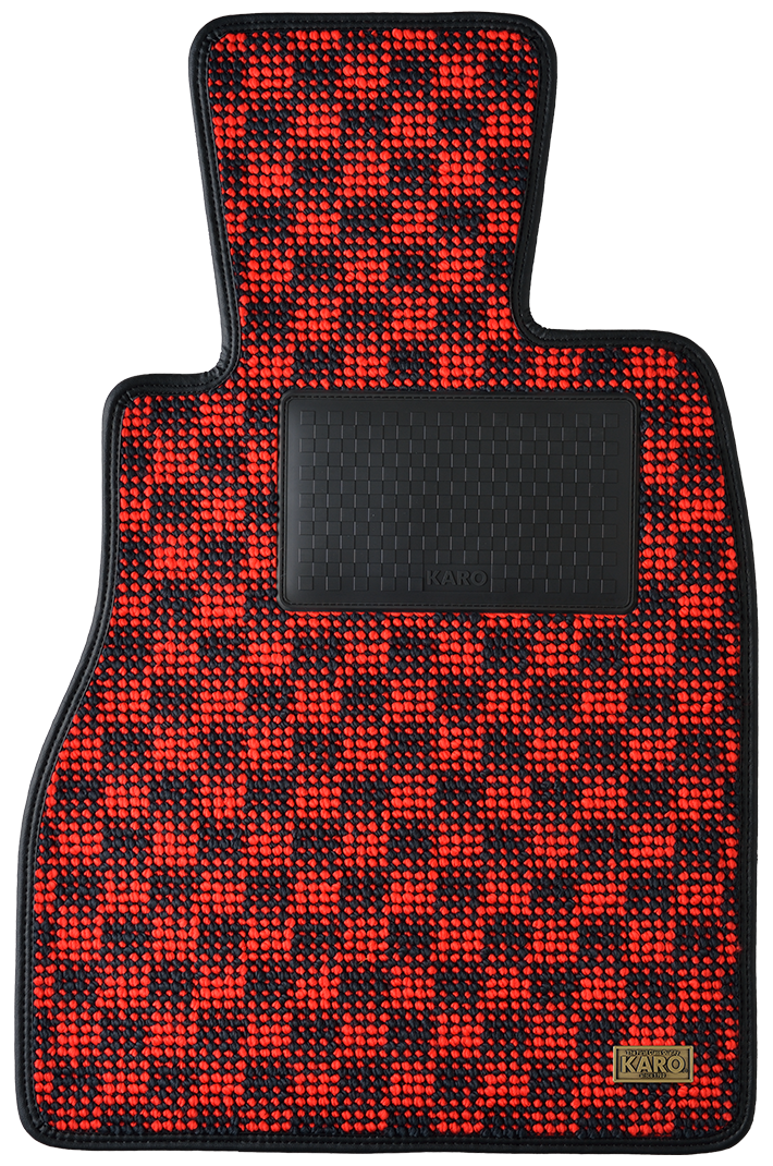 KARO FLAXY BRILLIANT RED FLOOR MATS FOR TOYOTA ARISTO JZS147 1991.10-1997.07 FLAXY-458-RED