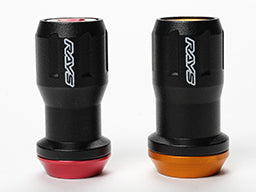 RAYS FORMULA SERIES FORMULA NUT (FN-II) SET ALUMINUM CAP-TAPER PART ORANGE M14X1.5 FOR  7414-ORANGE-M14-1-5