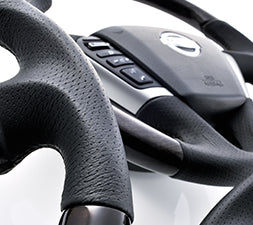 KENSTYLE STEERING WHEEL GRADIENT AFRICAN WOOD LEATHER COMBINATION FOR  NA02