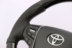 KENSTYLE STEERING WHEEL B-TYPE WOODGRAIN LEATHER COMBINATION FOR  TB02