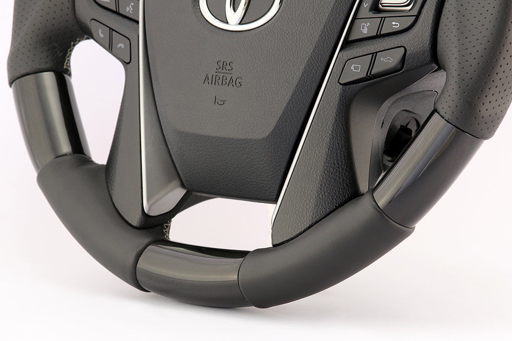 KENSTYLE STEERING WHEEL B-TYPE WOODGRAIN LEATHER COMBINATION FOR  TB02