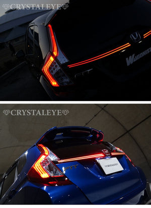 CRYSTAL EYE FIBER LED REAR GARNISH RED BAR FOR HONDA FIT GK GP L165-RR