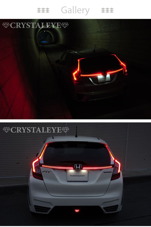 CRYSTAL EYE FIBER LED REAR GARNISH SMOKE BAR FOR HONDA FIT GK GP L165-SM