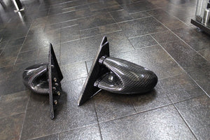 GARAGE ACTIVE GROUP A TYPE DRY CARBON MIRROR FOR SKYLINE GT-R BNR32 BCNR33 BNR34 GARAGE-ACTIVE-00009
